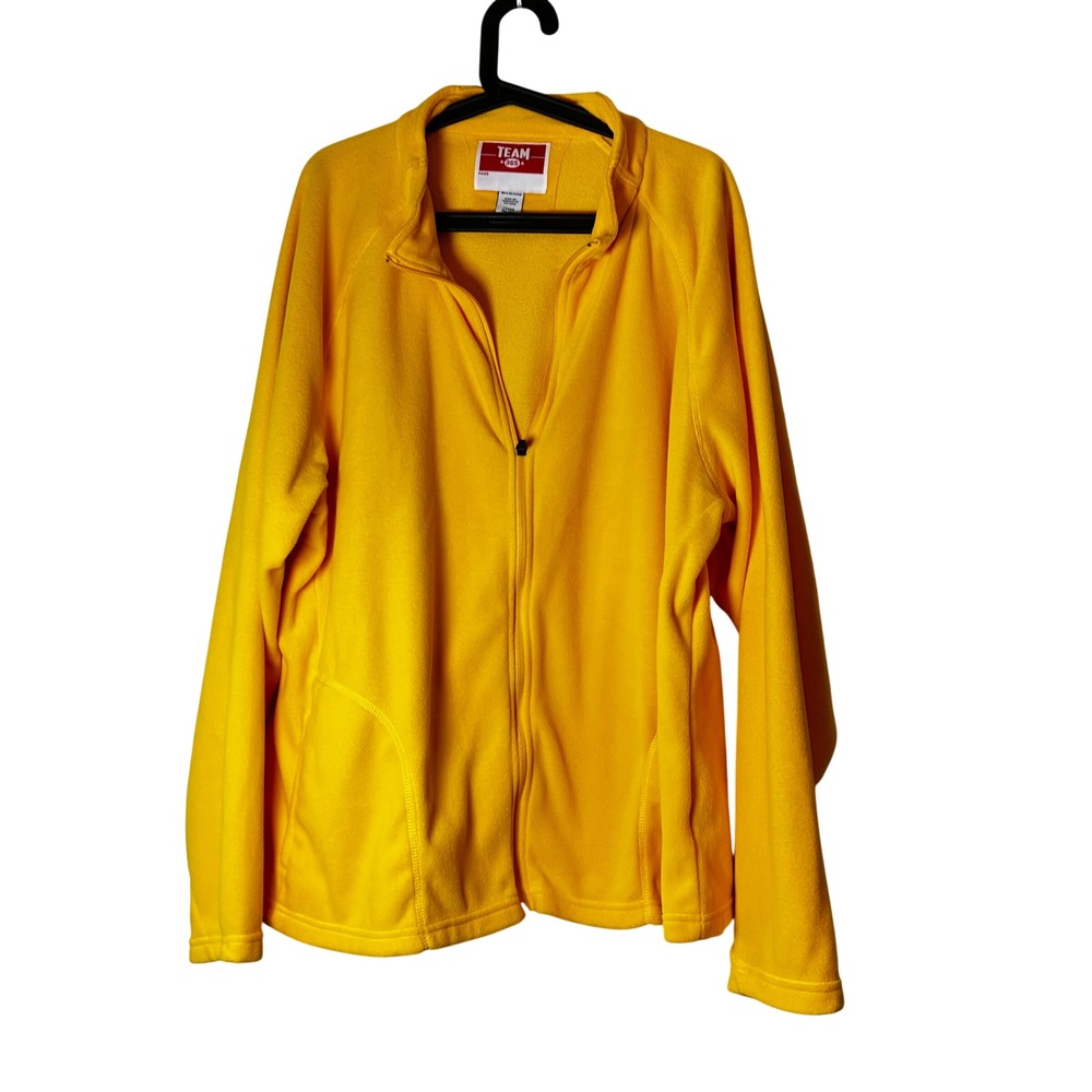 Team 365 Yellow Fleece Jacket Ladies 3XL Full Zip Athletic Sweater TT90W